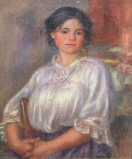 Pierre Renoir Seated Young Girl(Helene Bellon) Sweden oil painting art